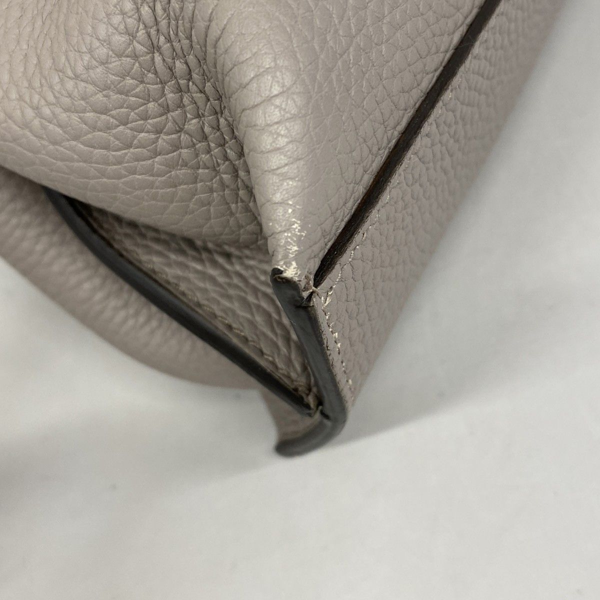 Gucci Handbag Bamboo Leather Gray Silver 2-Way Bag — view 6