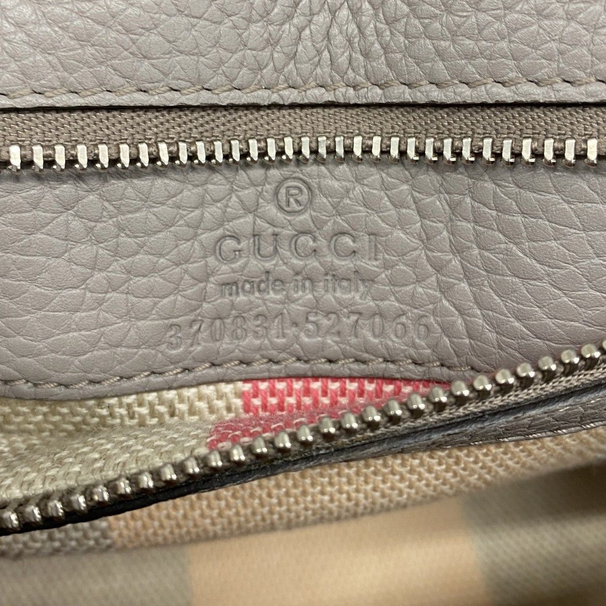 Gucci Handbag Bamboo Leather Gray Silver 2-Way Bag — view 5