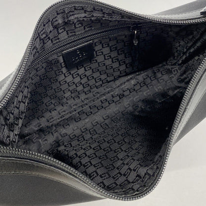 Gucci Shoulder Bag Canvas Black Silver — view 4