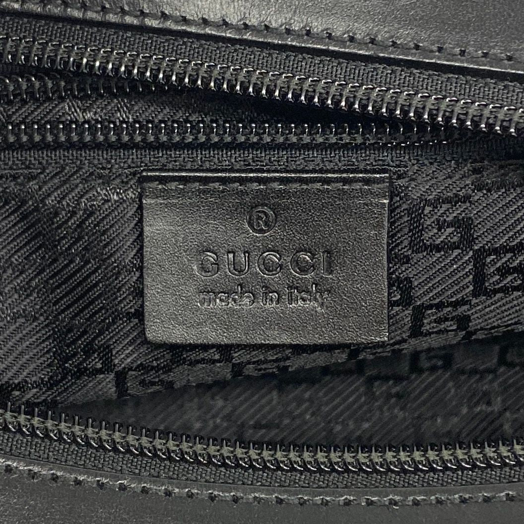 Gucci Shoulder Bag Canvas Black Silver — view 5