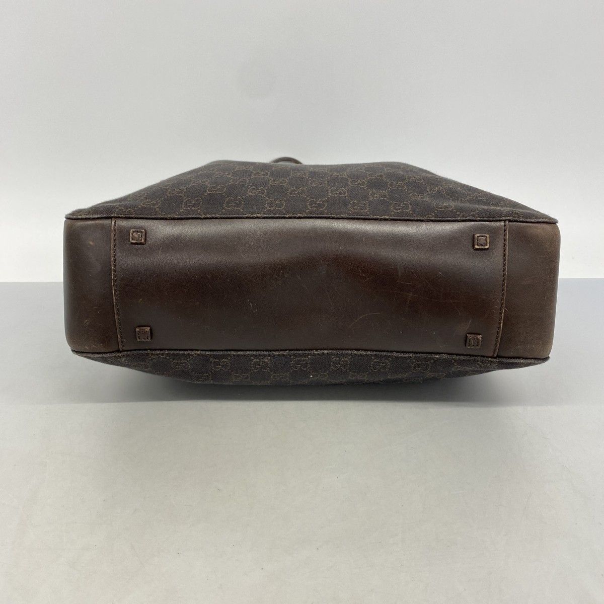 Gucci Tote Denim Dark Brown Silver — view 3