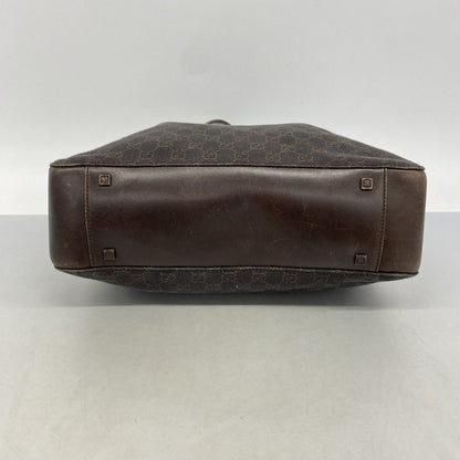 Gucci Tote Denim Dark Brown Silver — view 3