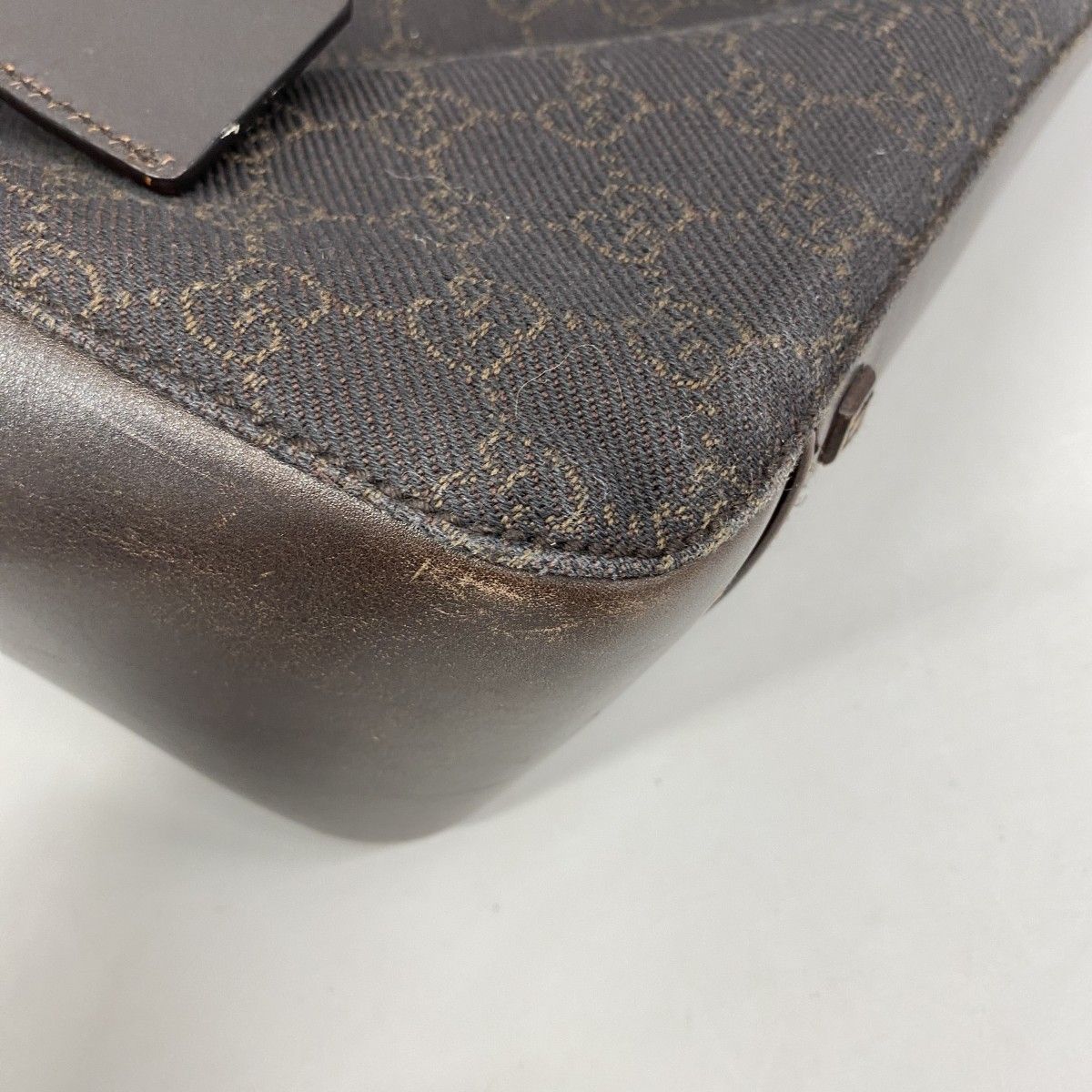 Gucci Tote Denim Dark Brown Silver — view 7