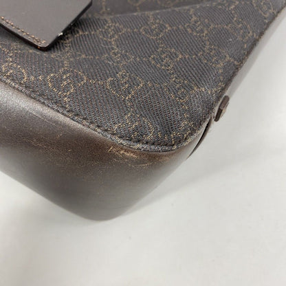 Gucci Tote Denim Dark Brown Silver — view 7