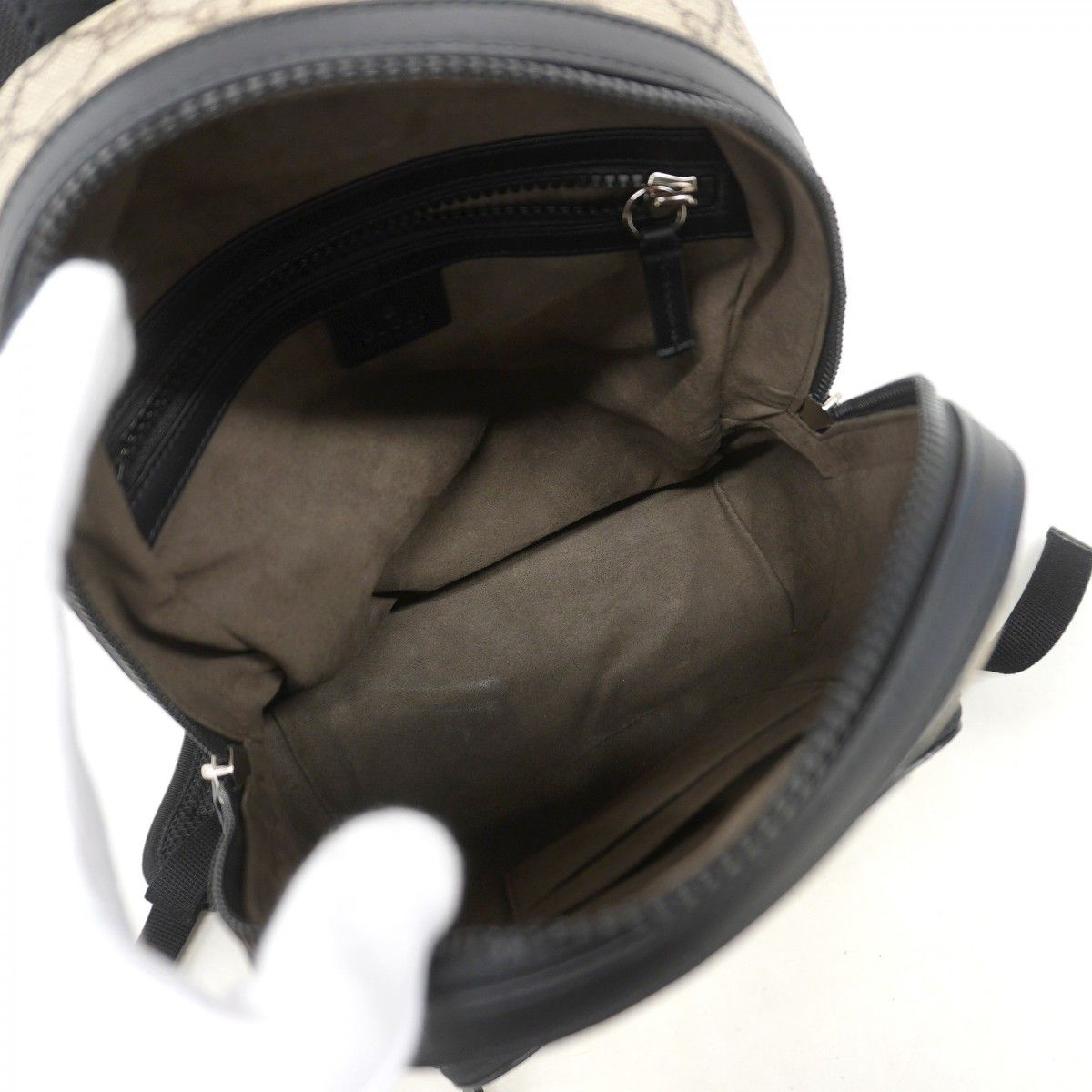 Gucci Backpack GG Supreme Brown Silver — view 4