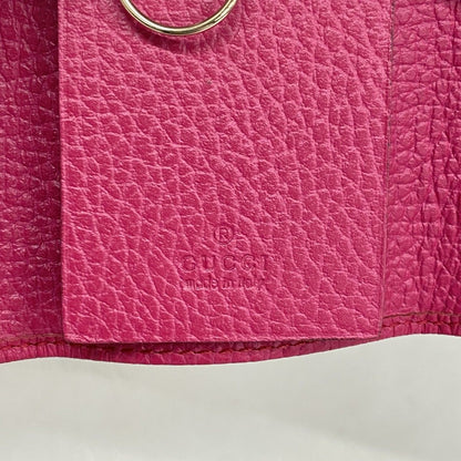 Gucci Key Case Swing Leather Pink Gold Key Holder — view 4