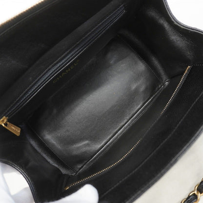 Chanel Chain Tote Quilted Caviar Leather Black Gold — view 4