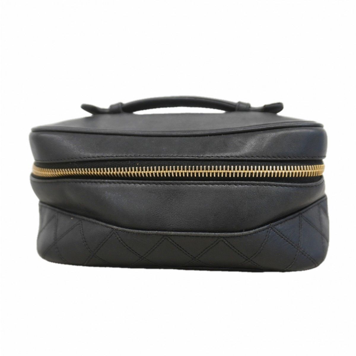 Chanel Vanity Bag Bicolor Lambskin Black Gold