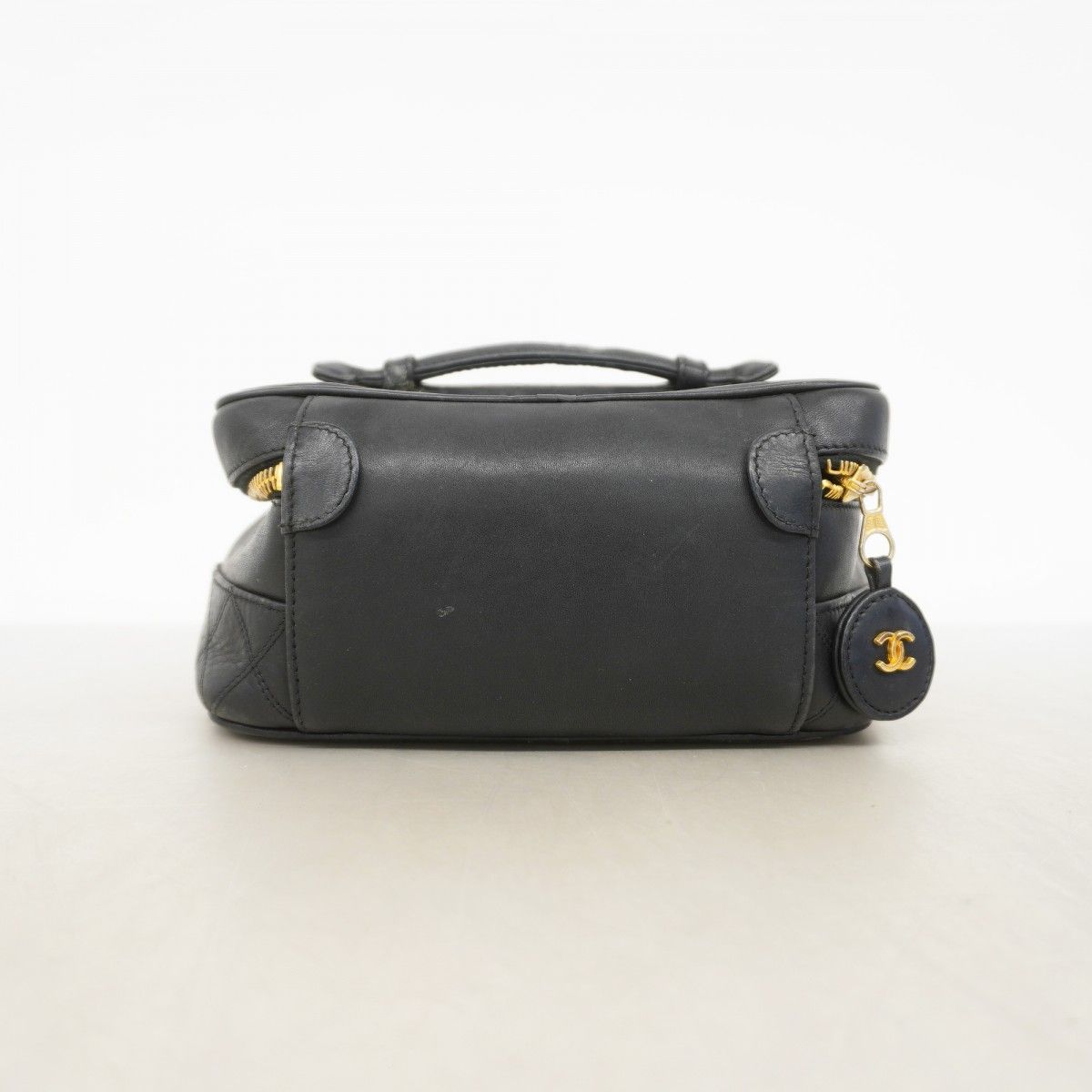 Chanel Vanity Bag Bicolor Lambskin Black Gold — view 9