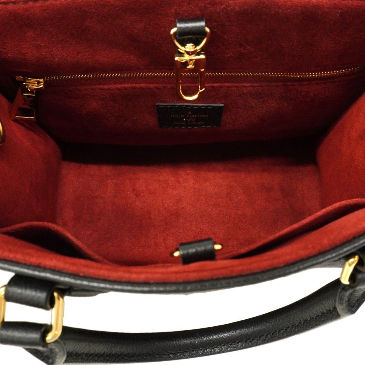Louis Vuitton Handbag Monogram Empreinte Bicolor On The Go PM Black Beige — view 4