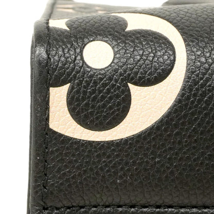 Louis Vuitton Handbag Monogram Empreinte Bicolor On The Go PM Black Beige — view 6