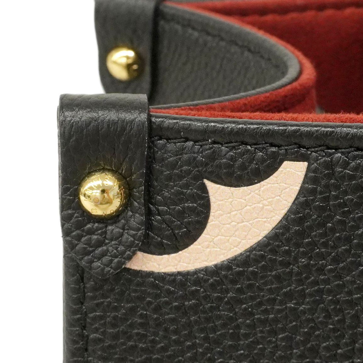 Louis Vuitton Handbag Monogram Empreinte Bicolor On The Go PM Black Beige — view 7