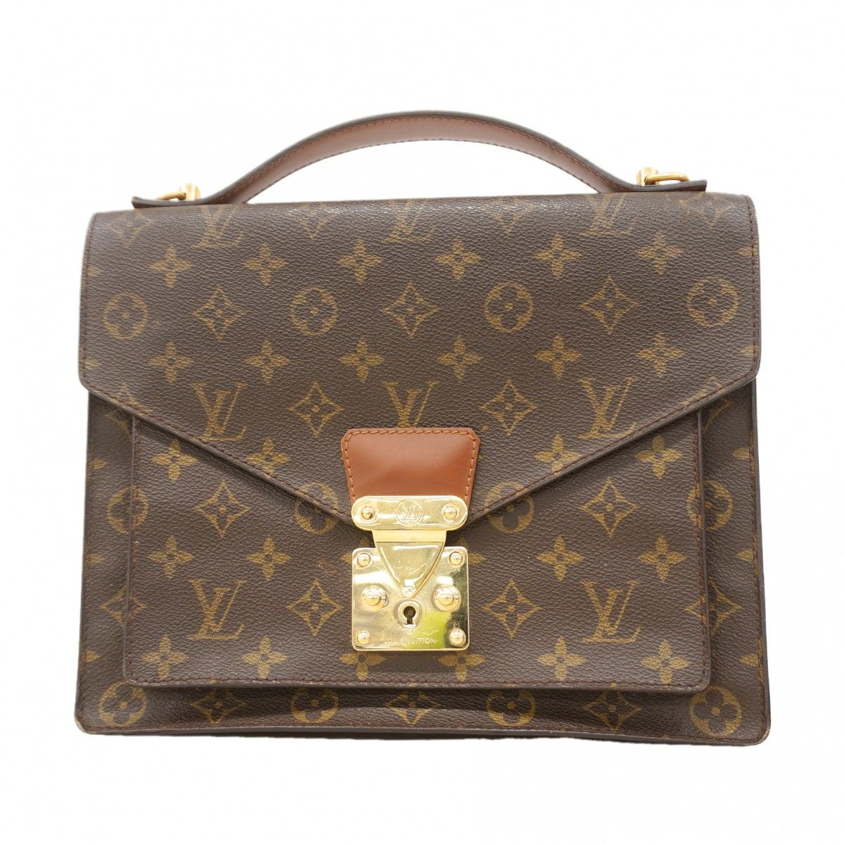 Louis Vuitton Handbag Monogram Monceau 28 Brown