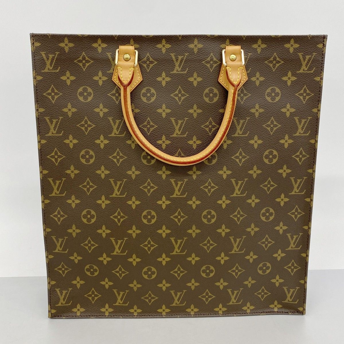 Louis Vuitton Tote Monogram Sac Plat Brown — view 9