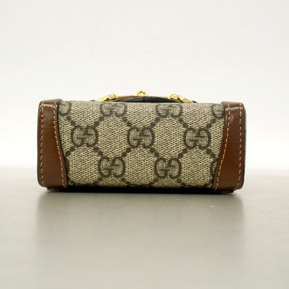 Gucci Shoulder Bag GG Supreme Horsebit Brown Gold — view 3