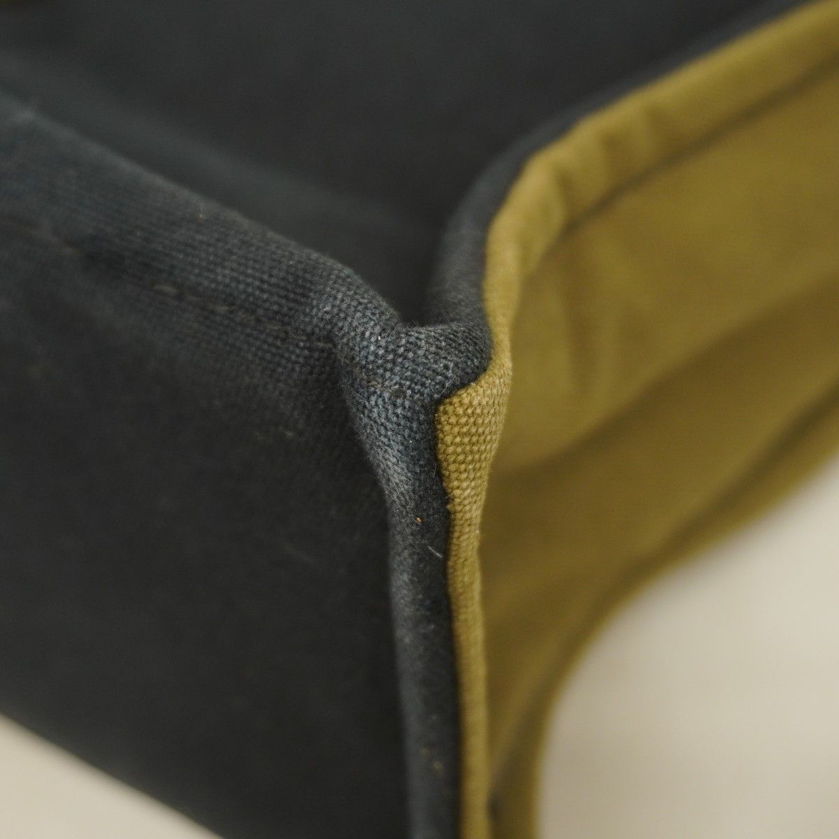 Hermes Tote Fourre Tout MM Canvas Black Khaki Silver — view 7