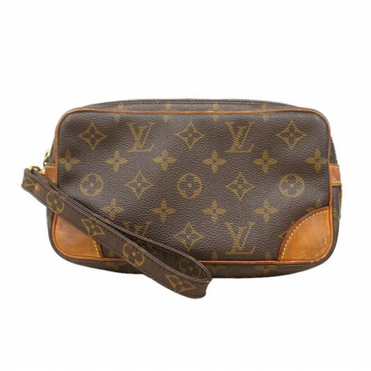 Louis Vuitton Clutch Monogram Marly Dragonne PM Brown