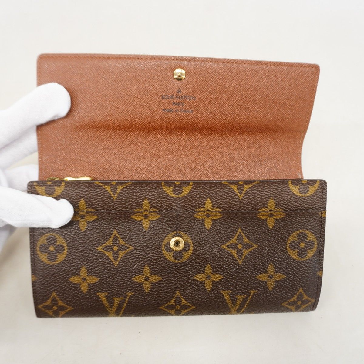 Louis Vuitton Wallet Monogram Pochette Porte-Monnaie Cles Brown — view 9