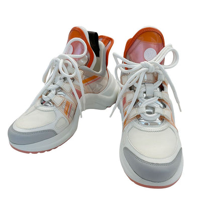 Louis Vuitton Sneakers Leather Acryte Orange 36 Cool