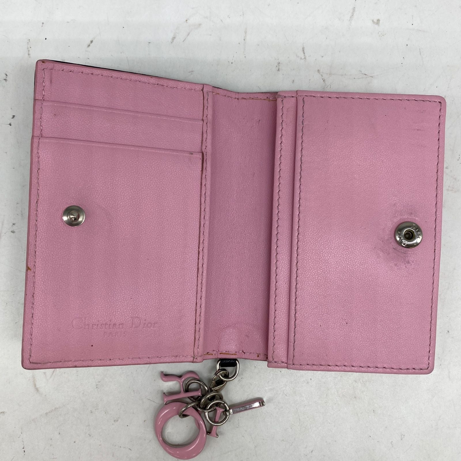 Dior Era Cannage Card Billfold Compact Wallet — view 4