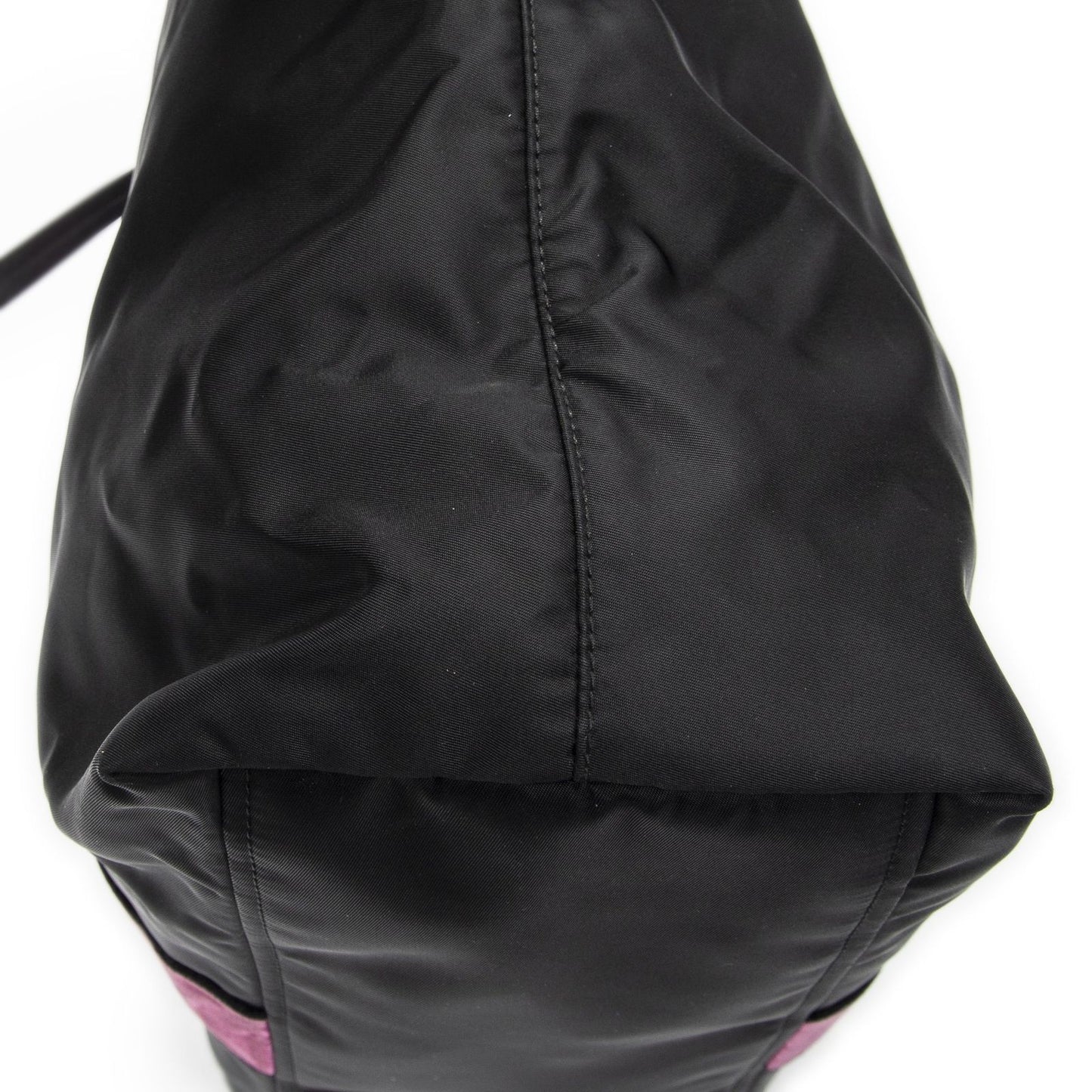 Prada Rica Trompe Rouille Tote Black Nylon Canvas — view 7