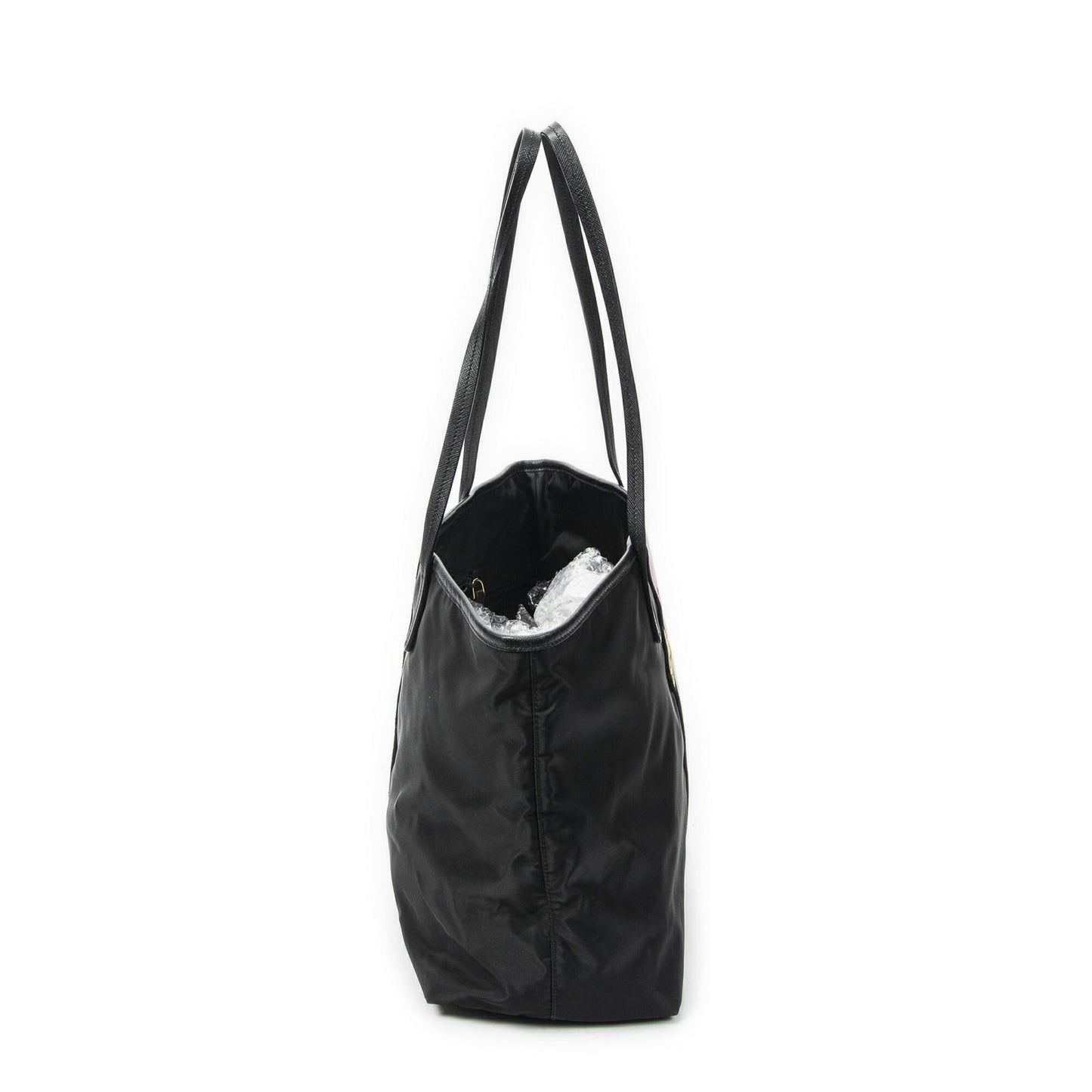 Prada Rica Trompe Rouille Tote Black Nylon Canvas — view 4