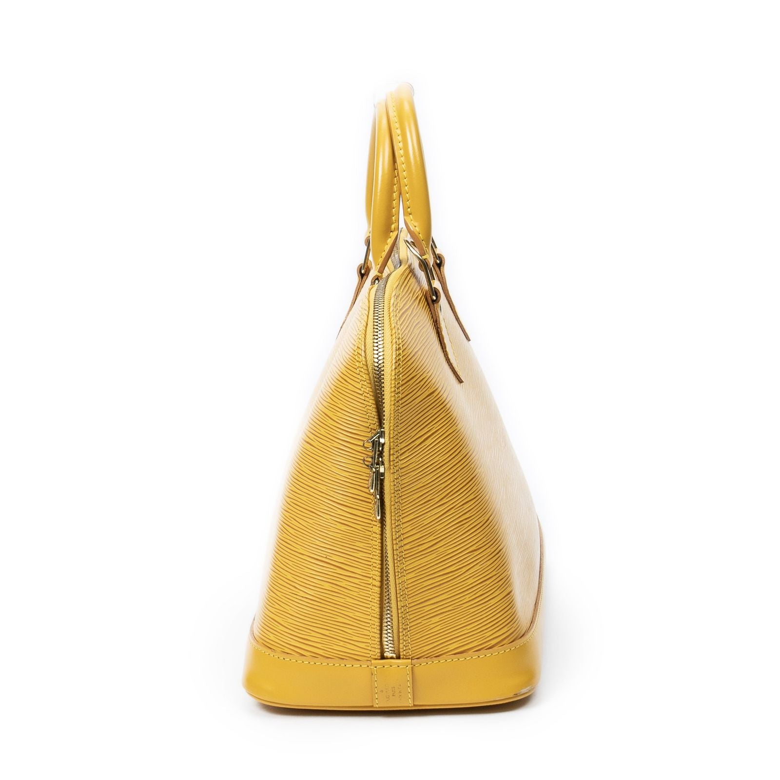 Louis Vuitton Alma Yellow Epi Handbag — view 4