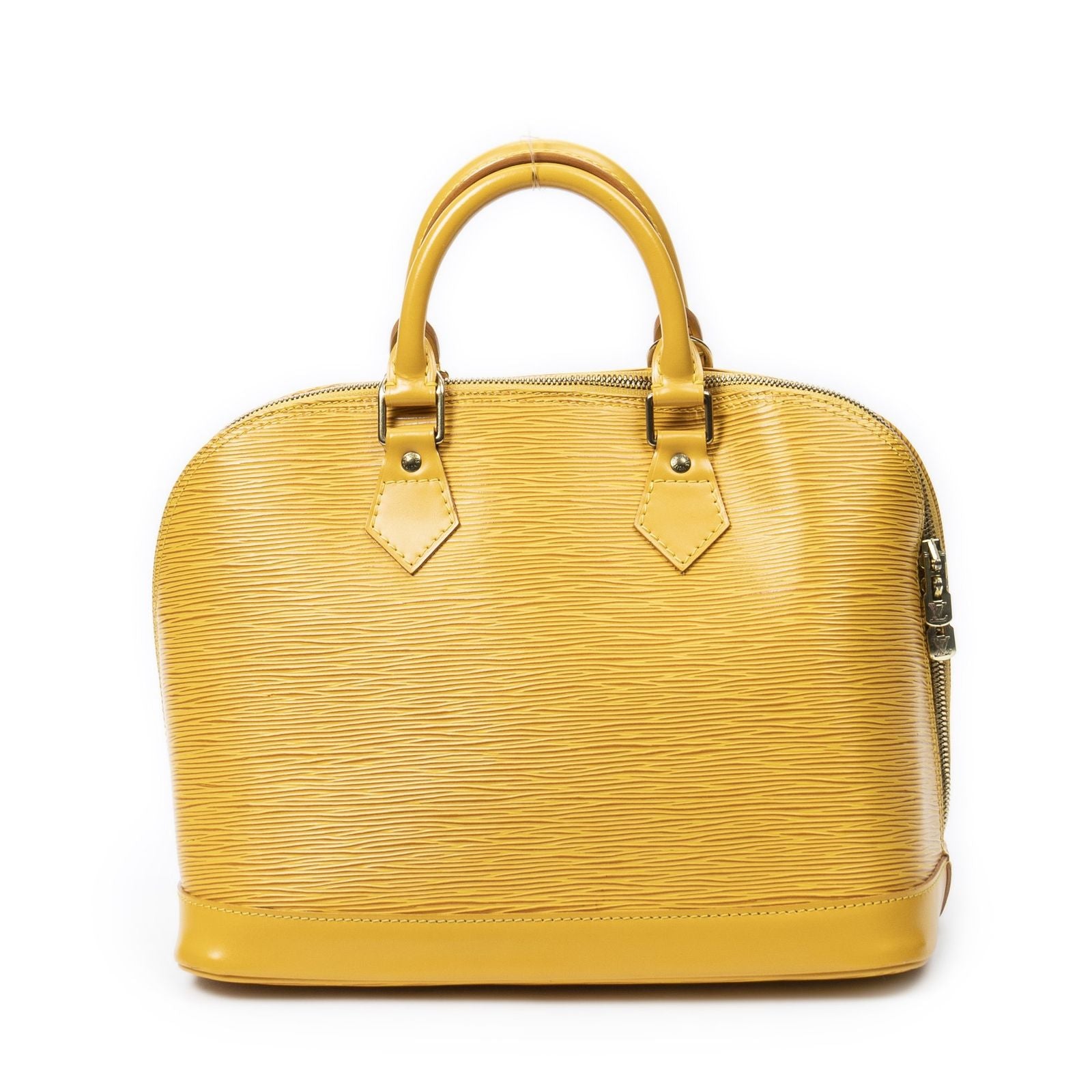 Louis Vuitton Alma Yellow Epi Handbag — view 5