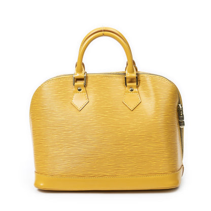 Louis Vuitton Alma Yellow Epi Handbag — view 5