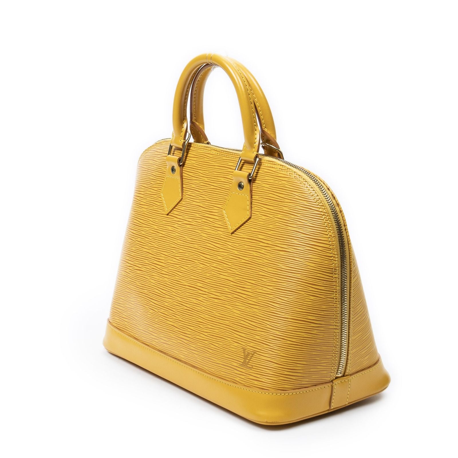 Louis Vuitton Alma Yellow Epi Handbag — view 2