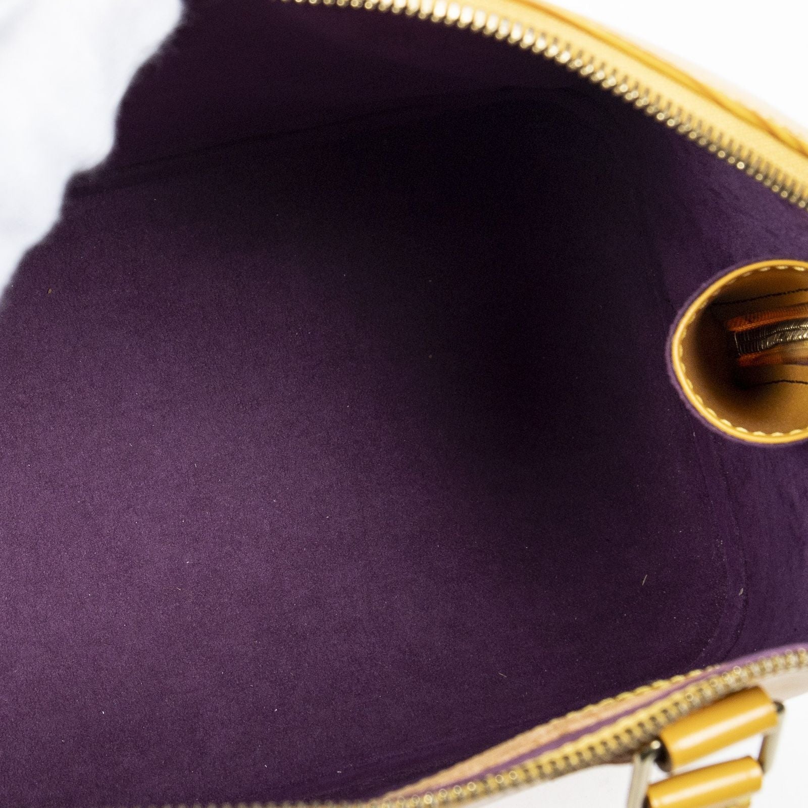Louis Vuitton Alma Yellow Epi Handbag — view 9