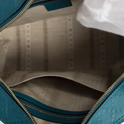 Gucci Bamboo Top Handle Teal Diamante Leathera — view 9