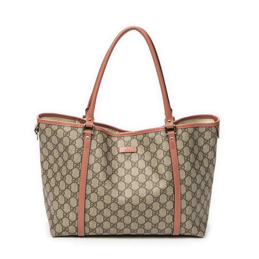 Gucci Joy Tote Pink Beige Supreme Canvas
