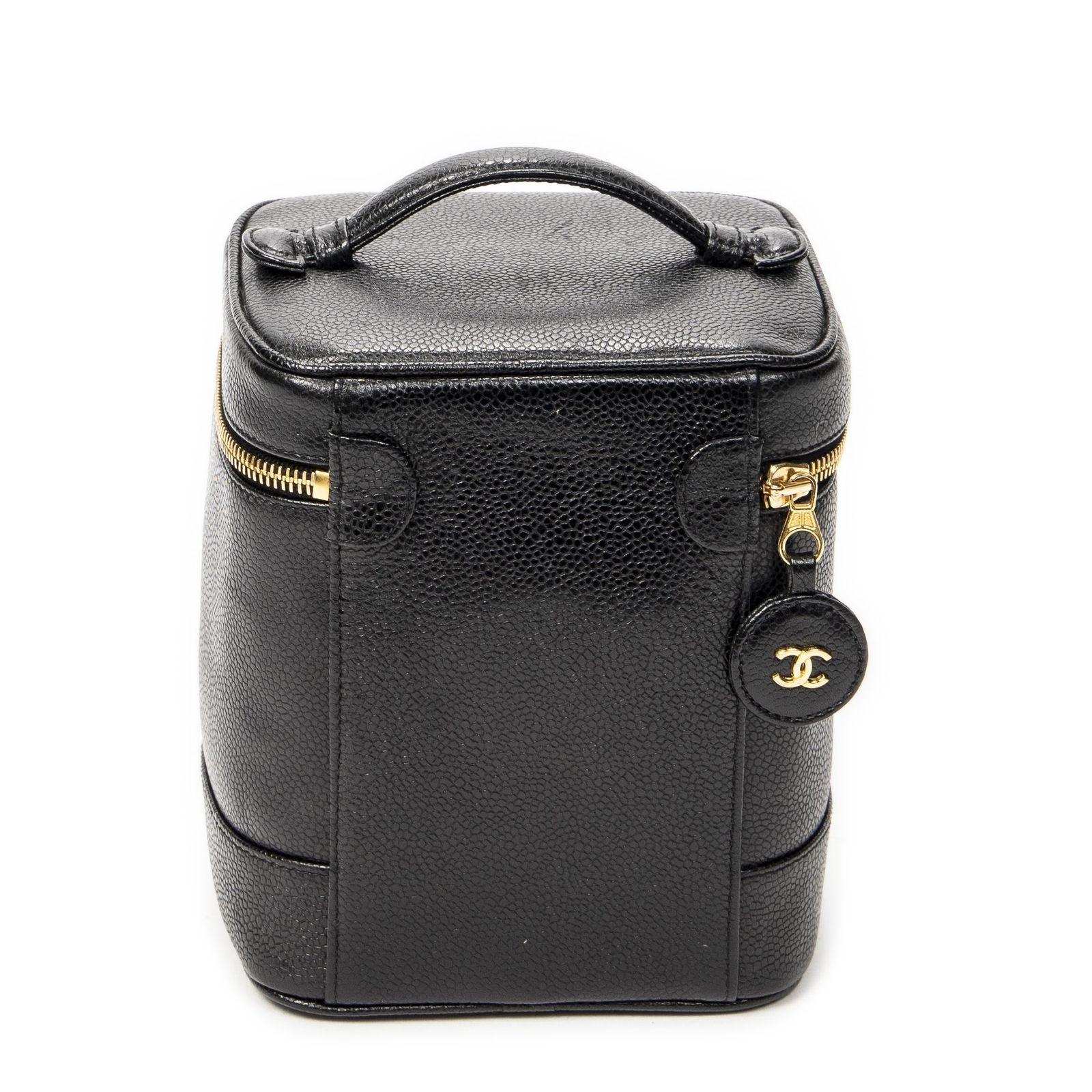 Chanel Timeless Shawl Vanity Case Black Caviar Leather — view 5