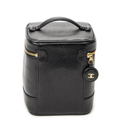 Chanel Timeless Shawl Vanity Case Black Caviar Leather — view 5