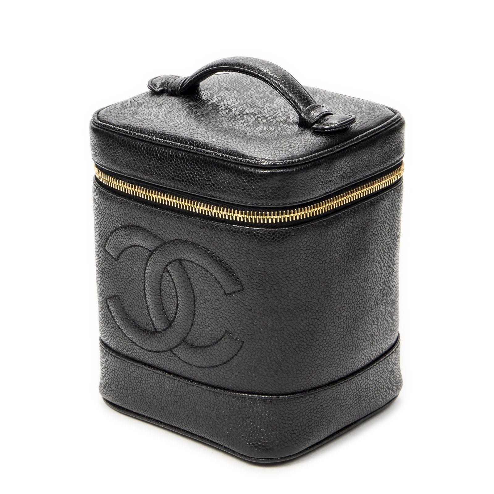 Chanel Timeless Shawl Vanity Case Black Caviar Leather — view 2