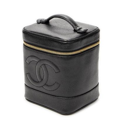 Chanel Timeless Shawl Vanity Case Black Caviar Leather — view 2