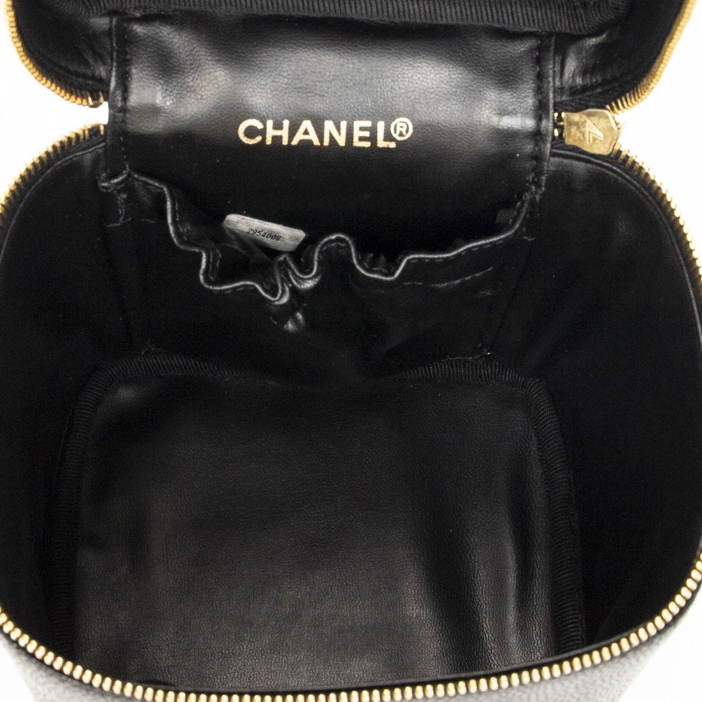 Chanel Timeless Shawl Vanity Case Black Caviar Leather — view 9