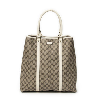 Gucci Vertical Tote White Beige Supreme Canvas