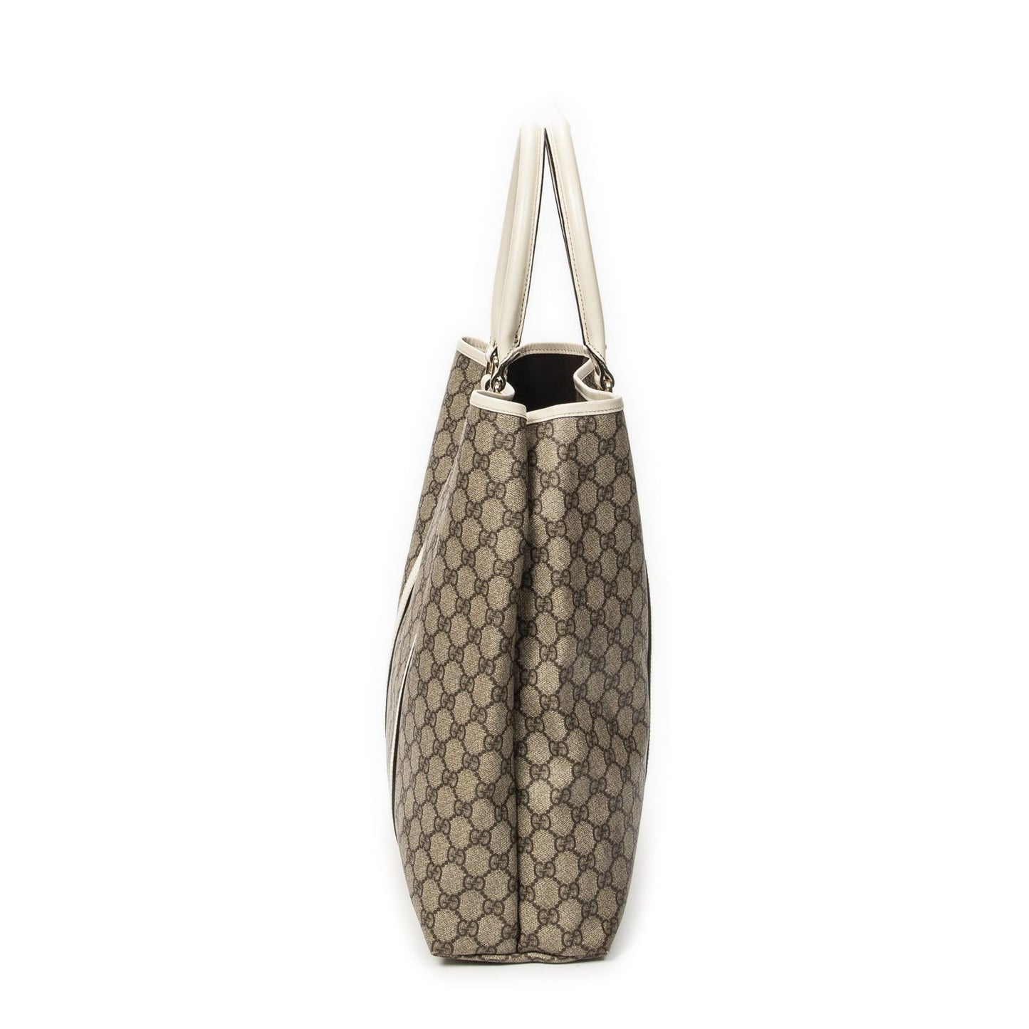 Gucci Vertical Tote White Beige Supreme Canvas — view 3