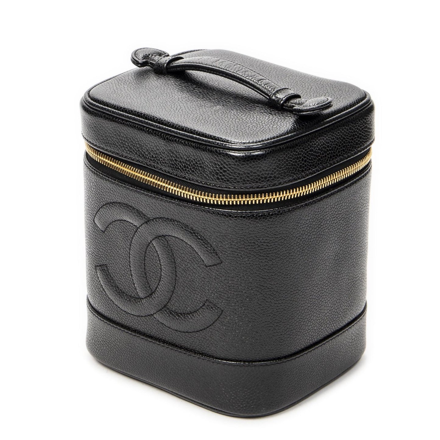 Chanel Timeless Shawl Vanity Case Black Caviar Leather — view 2