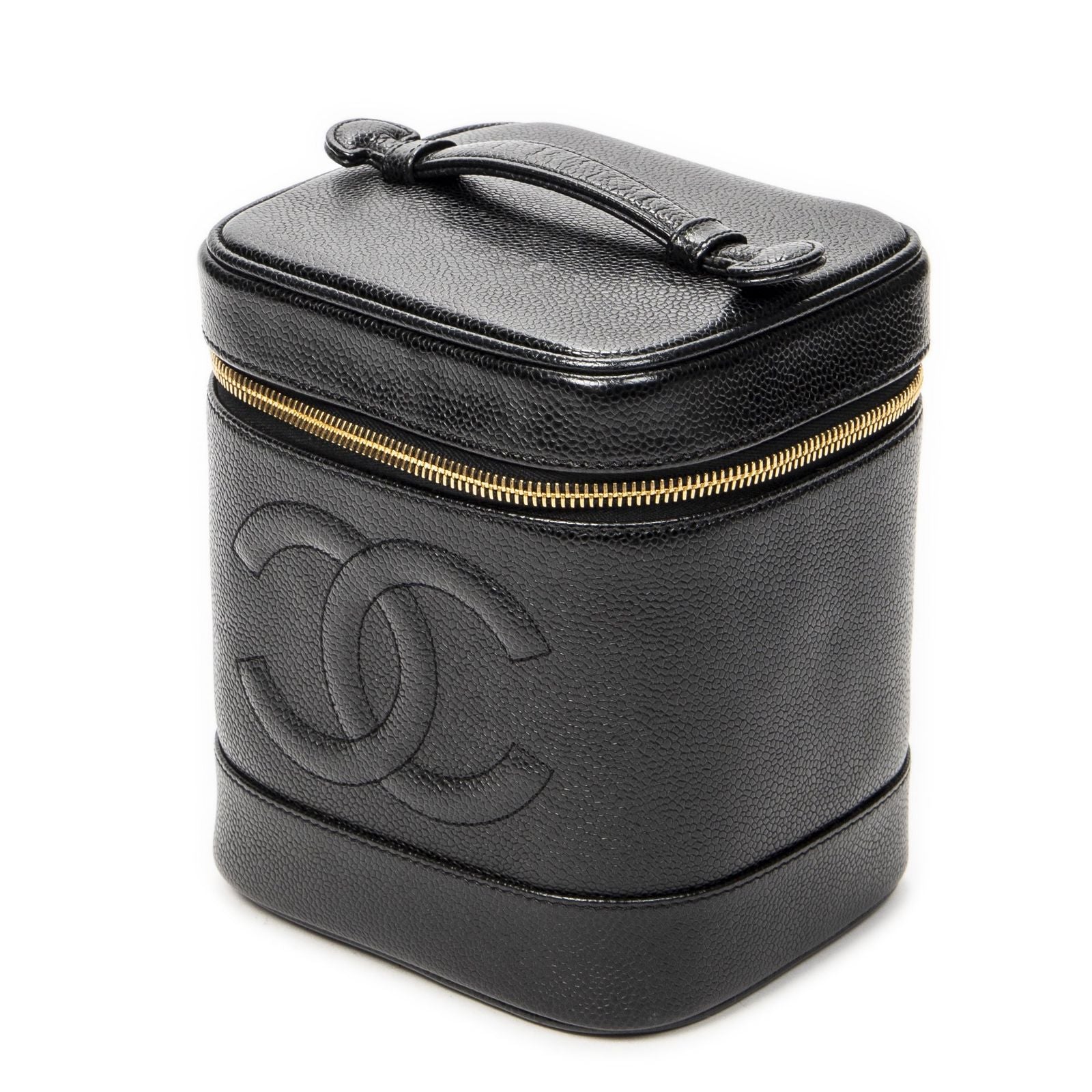 Chanel Timeless Shawl Vanity Case Black Caviar Leather — view 2