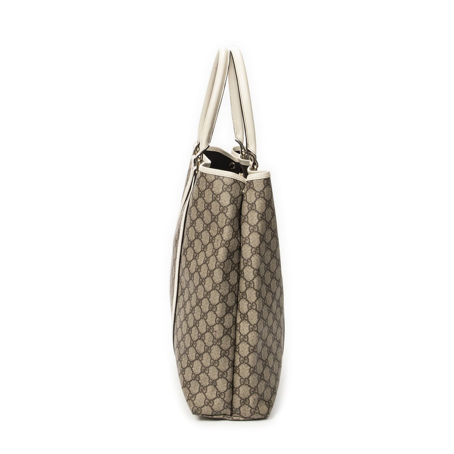 Gucci Vertical Tote White Beige Supreme Canvas — view 4