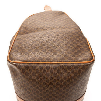 Celine Vintage Large Travel Boston Brown Macadam Canvas Shoulder Bag — view 7