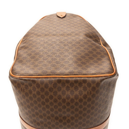 Celine Vintage Large Travel Boston Brown Macadam Canvas Shoulder Bag — view 8