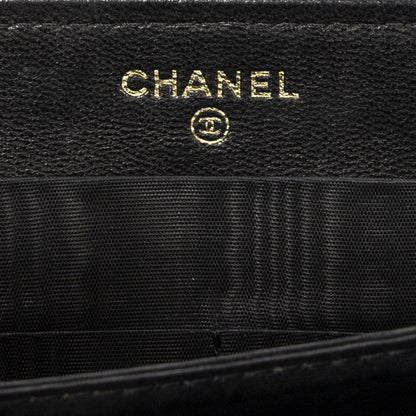 Chanel Timeless Zip Around Wallet Black Caviar Leather — view 6
