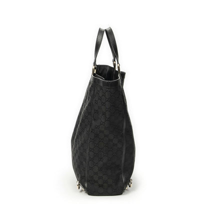 Gucci Abbey D-ring Vertical Tote Black GG Canvas — view 3