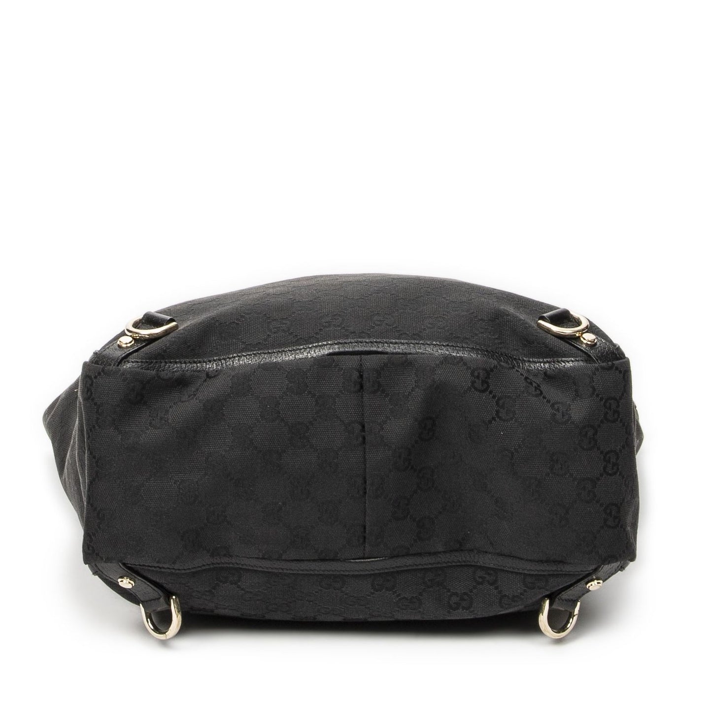 Gucci Abbey D-ring Vertical Tote Black GG Canvas — view 6