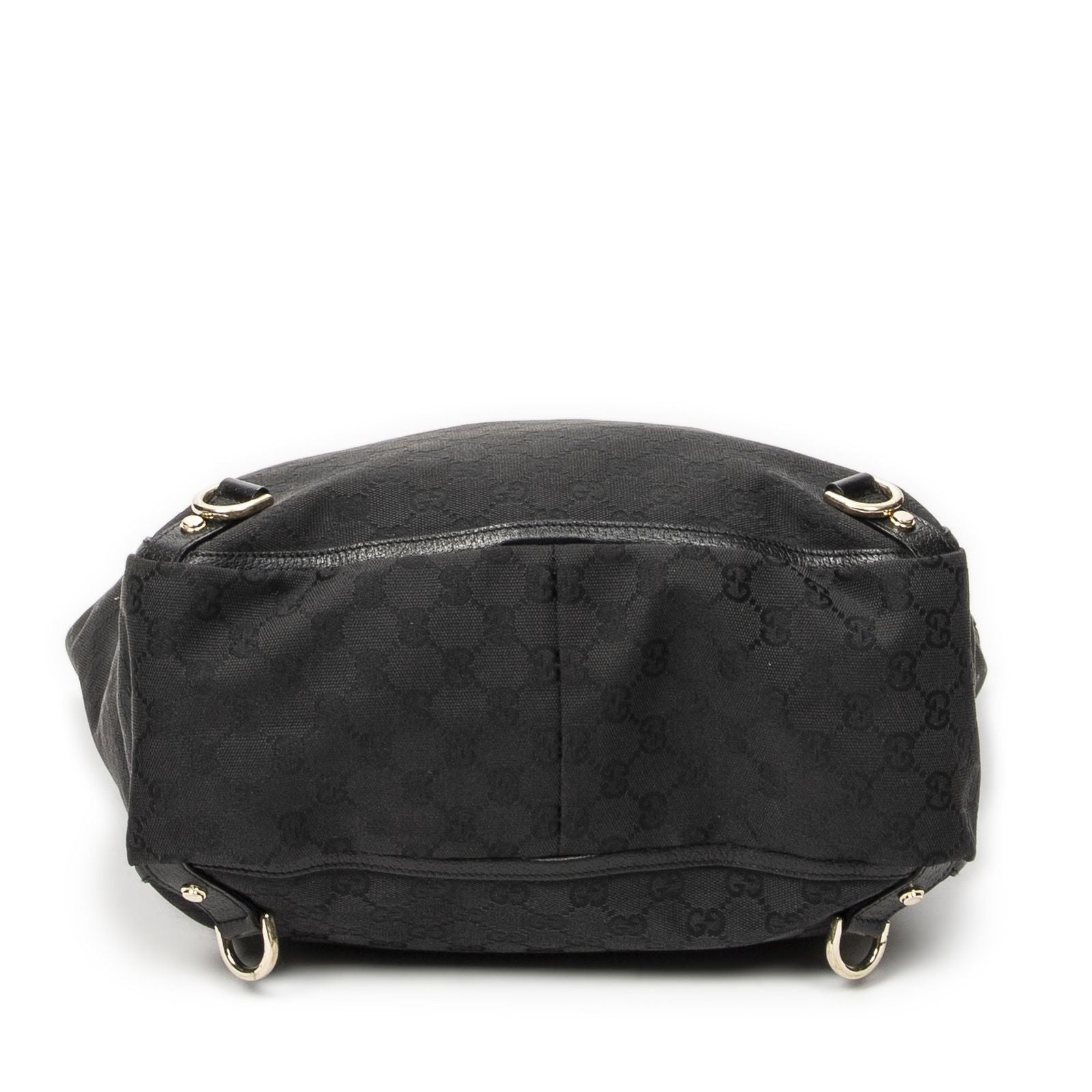 Gucci Abbey D-ring Vertical Tote Black GG Canvas — view 6