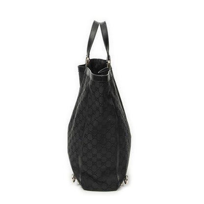 Gucci Abbey D-ring Vertical Tote Black GG Canvas — view 4